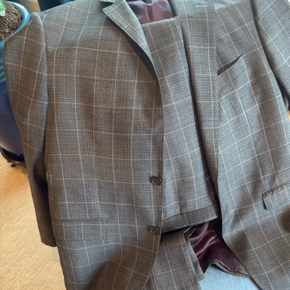 Men's Gray Plaid Blazer